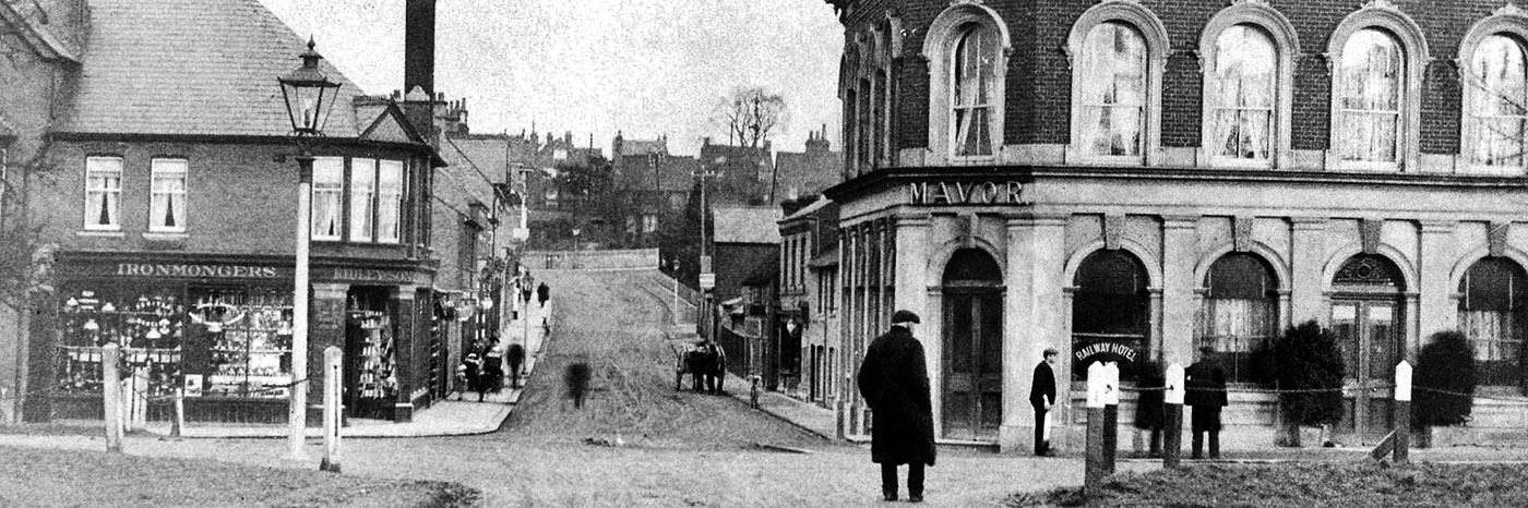 Railway Hotel and Station Road, c1900