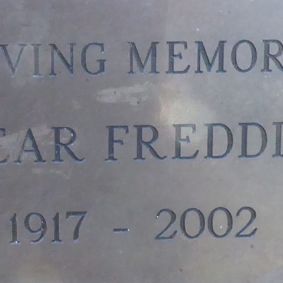 Freddie, Queens Road .  Probably Fred Roberts