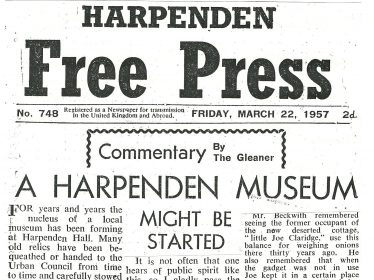 History of Harpenden Museum
