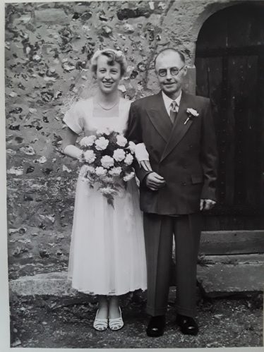 Dickie with his daughter Betty at her wedding 1952 | Betty Bentley