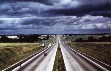M1, looking north across Friars Wash, now Junction 9, in c.1961 | Les Casey