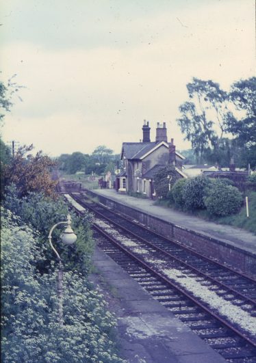 Harpenden East station, including the Station master's house, from Station Road bridge, 1960s | Les Casey