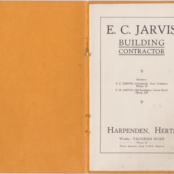 Jarvis Brothers promotional  brochure on Harpenden in the late 1930s