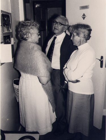 Cllr Stella Curl, Cllr Colin Curl, Lady Bawden in the History Centre, 1980 | LHS collection