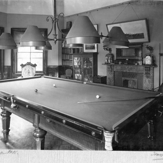 13 Welcombe - the billiard room, SW corner | LHS archives - Thurston Album 12