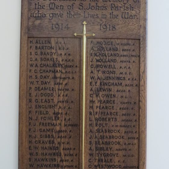 Memorial plaque in St John's Church | David Nye